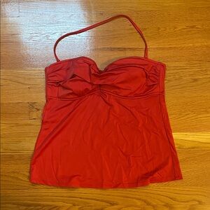 J.Crew Red Bandeau Tankini